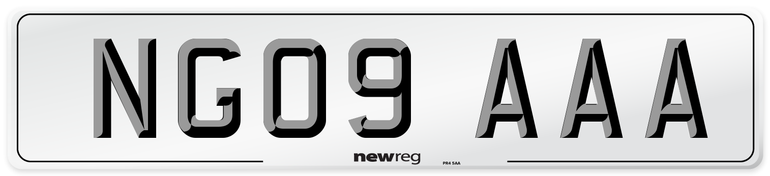 NG09 AAA Number Plate from New Reg